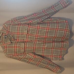 GAP Red and Gray Plaid Shirt